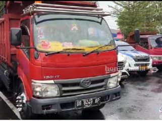 Mobil penyedot solar milik Mami yang disita Polda Sulut beberapa waktu yang lalu 