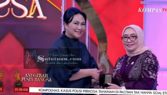 
					Rakyat Sulawesi Utara Patut Berbangga, Ketua TP-PKK Anik Wandriani Terima Penghargaan Puspa Cita